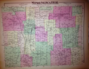 Springwater from Livingston county atlas 1872